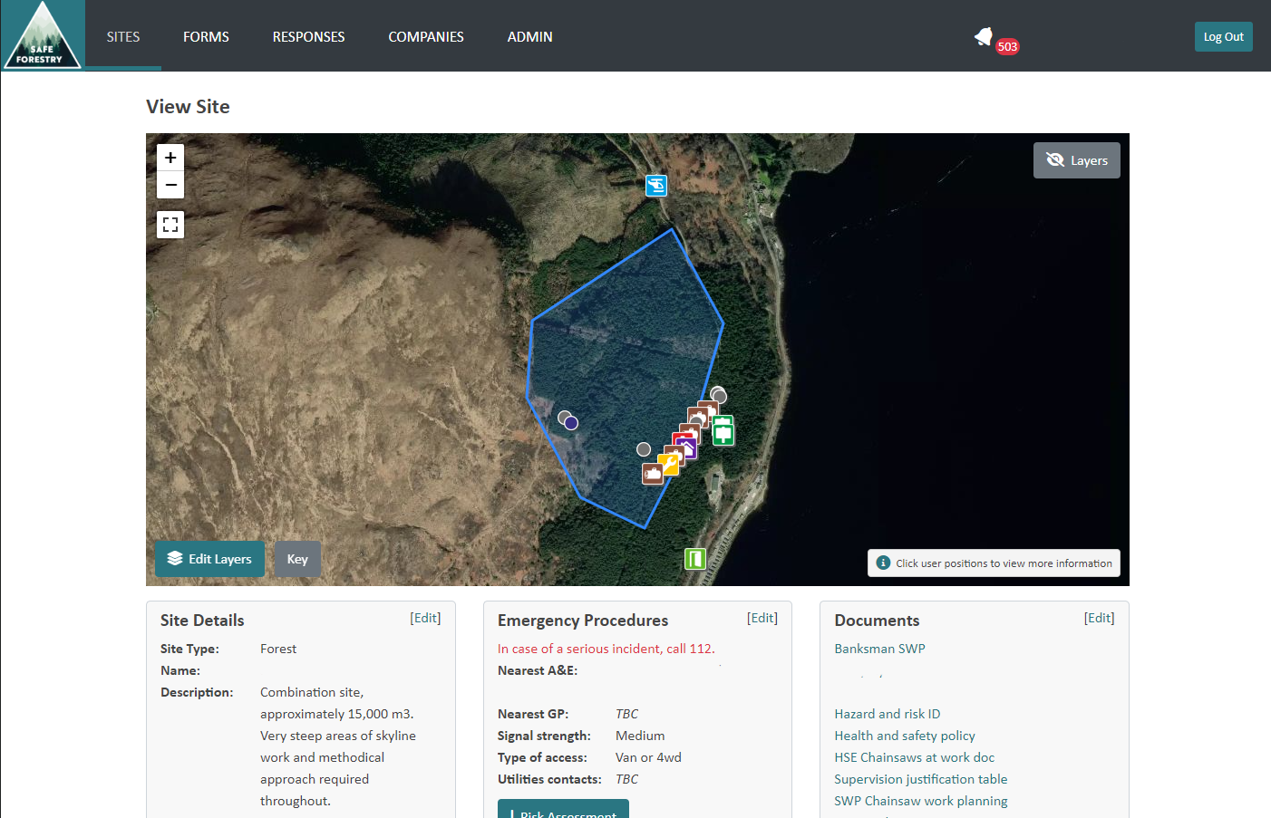 SafeForestry Interactive Map
